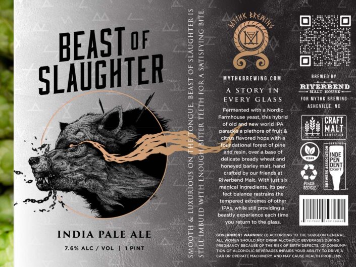 Mythk Brewing Beast of Slaughter Label