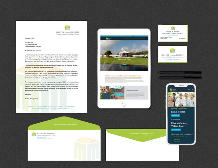 Century Village East Master Management Branding